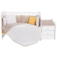 Lenjerie de pat pentru copii Lorelli Trend Set Ranforce Crowns (20800054801) Bumbac/ Beige Latte