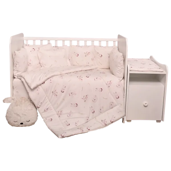 Lenjerie de pat pentru copii Lorelli Trend Set Ranforce Bunnies (20800055501) Bumbac/ Beige photo 1