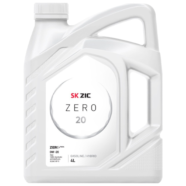 Моторное масло ZIC ZERO 20 0W-20 4 л синтетическое photo 1