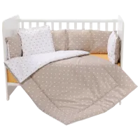 Lenjerie de pat pentru copii Lorelli Lily Set Ranforce Crowns (20800144801) Bumbac/ Beige Latte