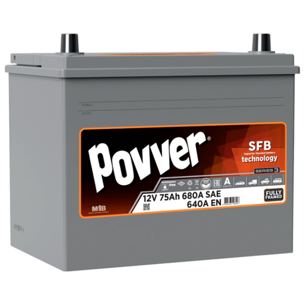 Авто аккумулятор Povver Jap +левый (Mutlu) S3 680 A photo 1 Авто аккумулятор Povver Jap +левый (Mutlu) S3 680 A photo 1