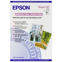 Hârtie foto pentru imprimante Inkjet Epson Water Color Radiant White 190 g/ m² (20 foi) Mate/ A3+/ White