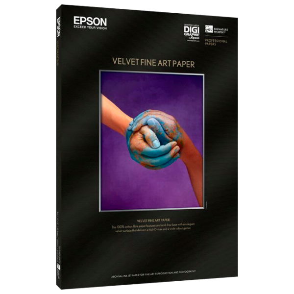 Фотобумага для принтеров Струйный Epson Velvet Fine Art Photo Paper 260 г/ м² (25 листов) Матовый/ А2/ Белый photo 1