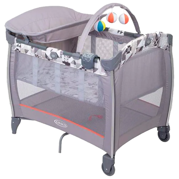 Pat pentru copii Graco Contour Electra PatchWork (G9D899PWGEU) 0 luni - 3 ani/ Gray photo 1