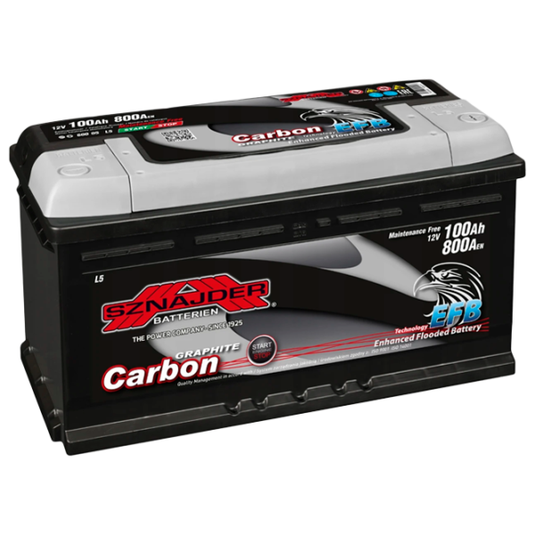 Авто аккумулятор Sznajder Carbon EFB 600 47 Left 800 AA photo 1