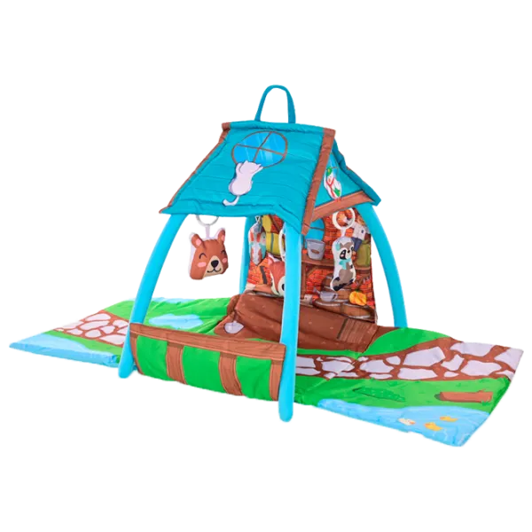 Covoraş pentru joc Lorelli PLAYMAT Little House (10300420000) 0+/ Transformer/ Blue photo 1