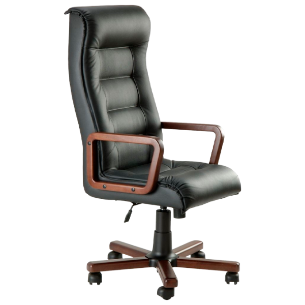 Fotoliu de birou DecoPrim ROYAL EXTRA N-20 Piele artificială/ Black photo 1