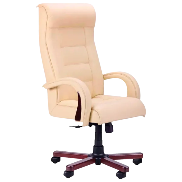 Fotoliu de birou DecoPrim Royal Lux Piele artificială/ Beige photo 1