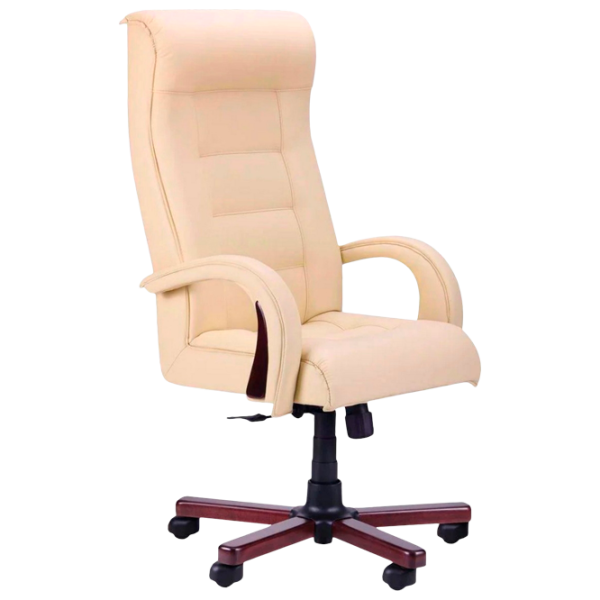 Fotoliu de birou DecoPrim Royal Lux Piele artificială/ Beige photo 1