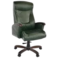 Офисное кресло DecoPrim GALANT Кожа/ Зелёный