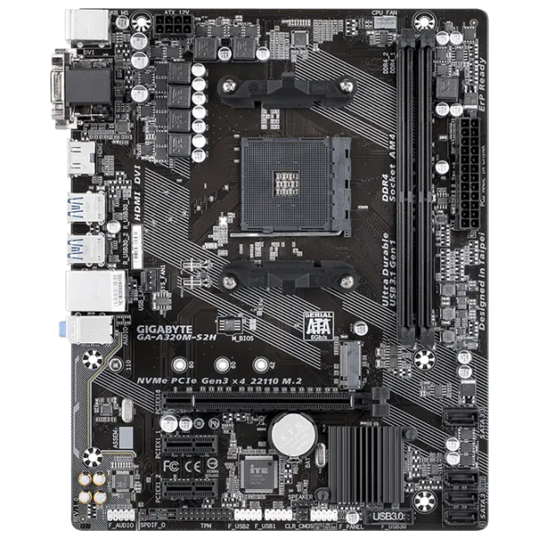 Placă de bază Gigabyte A320M-S2H 3.1 mATX/ AMD A320 photo 1