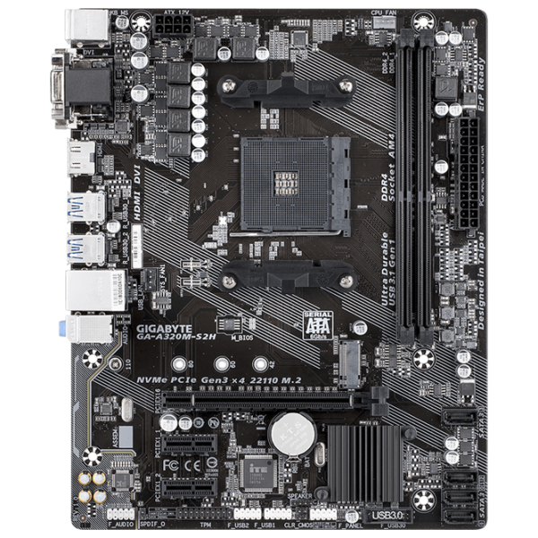 Placă de bază Gigabyte A320M-S2H 3.1 mATX/ AMD A320 photo 1