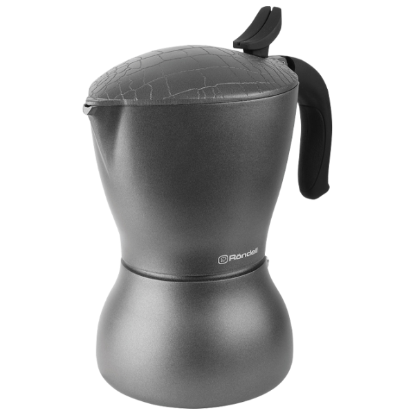 Гейзерная кофеварка Rondell RDA-1117 0.45л / Алюминий / Серый photo 1 Гейзерная кофеварка Rondell RDA-1117 0.45л / Алюминий / Серый photo 1