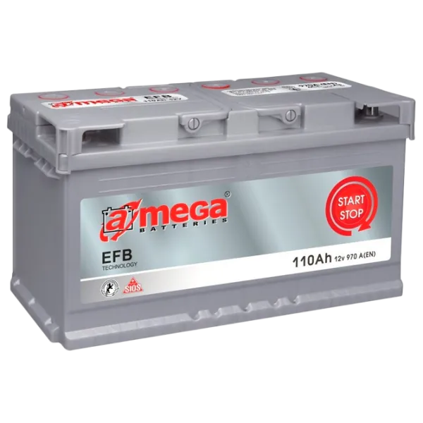 Авто аккумулятор A-Mega EFB 110Ah А3 970A photo 1 Авто аккумулятор A-Mega EFB 110Ah А3 970A photo 1