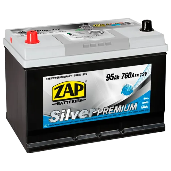 Авто аккумулятор Zap Silver Premium Japan Cars Left 595 52 760 AA photo 1 Авто аккумулятор Zap Silver Premium Japan Cars Left 595 52 760 AA photo 1
