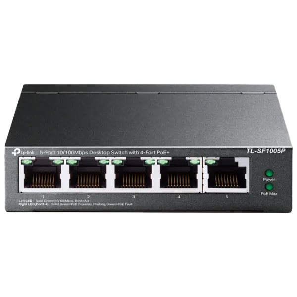 Switch TP-Link TL-SF1005P Черный photo 1