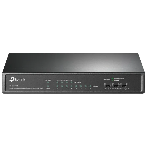 Switch TP-Link TL-SF1008P Black photo 1