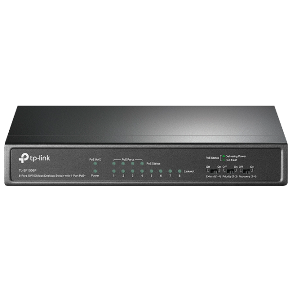 Switch TP-Link TL-SF1008P Black photo 1