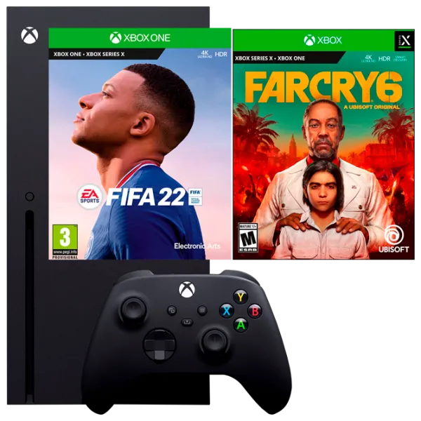 Microsoft Xbox Series X + Far Cry 6 + FIFA22 + Elite Extra Controller 1 ТБ/ Черный photo 1