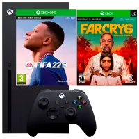 Microsoft Xbox Series X + Far Cry 6 + FIFA22 + Elite Extra Controller 1 TB/ Black