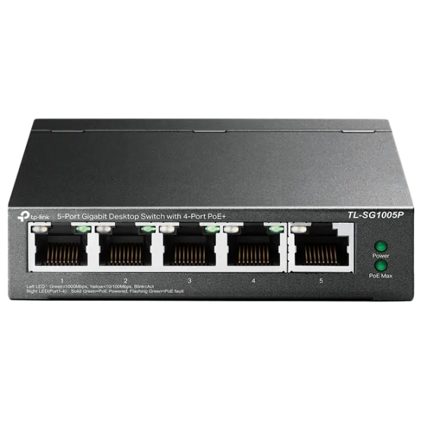 Switch TP-Link TL-SG1005P Черный photo 1
