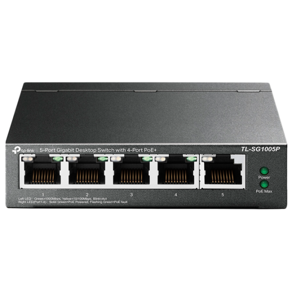 Switch TP-Link TL-SG1005P Черный photo 1