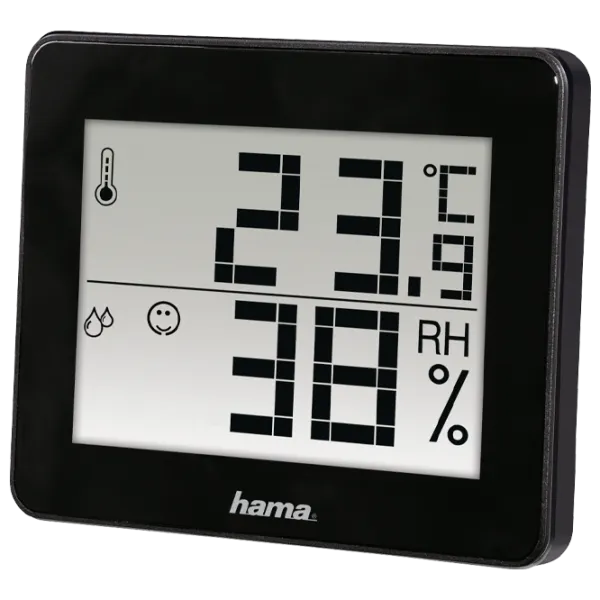 Stație meteorologică Hama TH-130 Black photo 1 Stație meteorologică Hama TH-130 Black photo 1