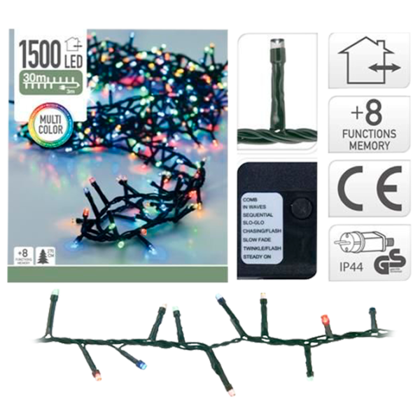 Гирлянды LED Christmas 34378 Нить/ Разноцветные photo 1 Гирлянды LED Christmas 34378 Нить/ Разноцветные photo 1
