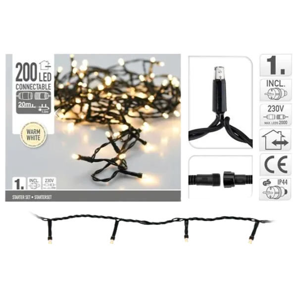 Гирлянды LED Christmas 27432 Нить/ Тёплый белый photo 1 Гирлянды LED Christmas 27432 Нить/ Тёплый белый photo 1