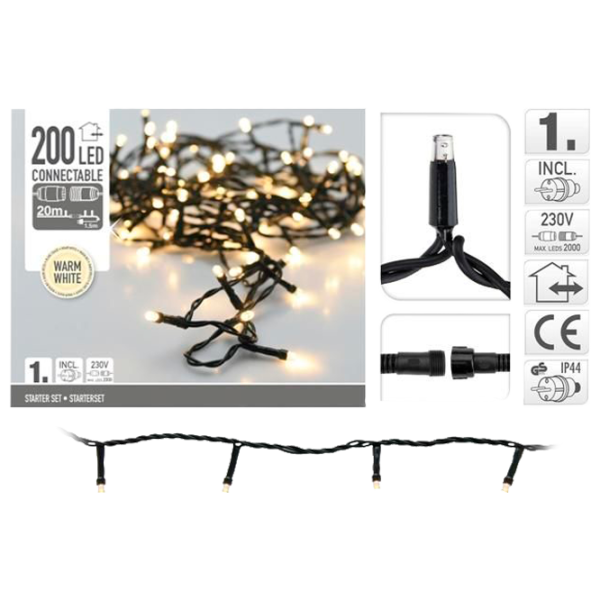 Гирлянды LED Christmas 27432 Нить/ Тёплый белый photo 1 Гирлянды LED Christmas 27432 Нить/ Тёплый белый photo 1