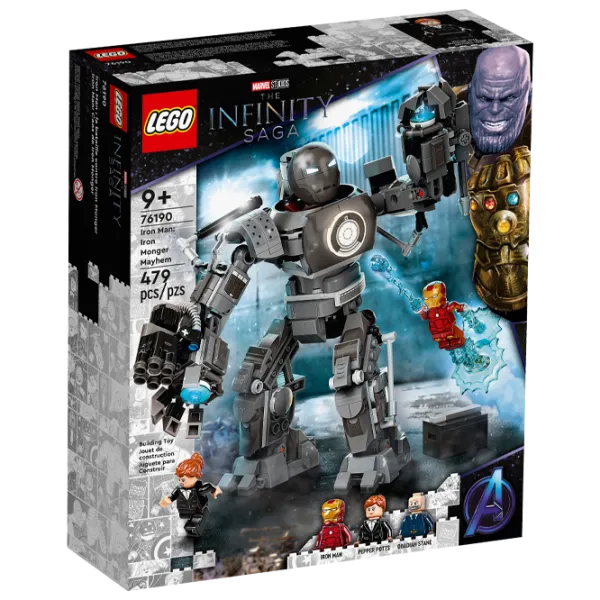 Детский конструктор LEGO Iron Man: Iron Monger Mayhem Битва/ Серый photo 1
