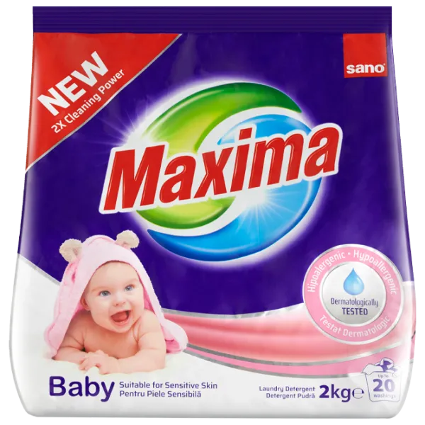 Detergent Sano Maxima Baby 2 kg  Număr spălări: 20 photo 1