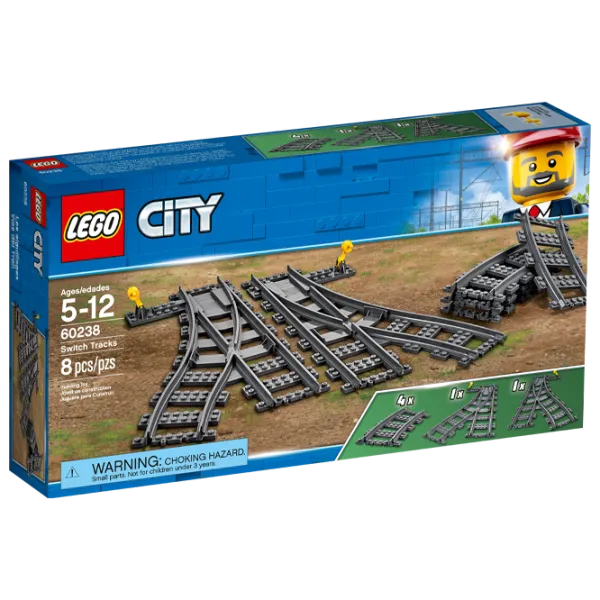 Constructor LEGO Switch Tracks Cale ferată/ Gray photo 1