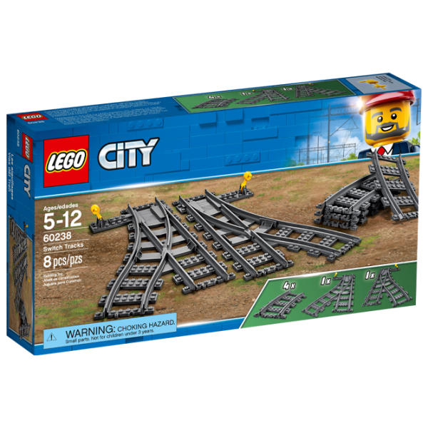 Constructor LEGO Switch Tracks Cale ferată/ Gray photo 1