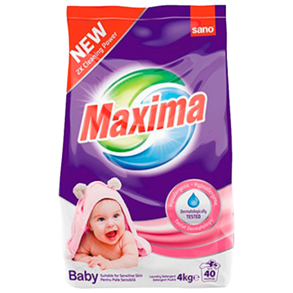 Detergent Sano Maxima Baby 4 kg  Număr spălări: 40 photo 1