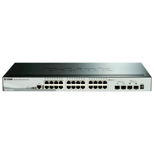 Switch D-Link DGS-1510-28P/ A1A Black photo 1