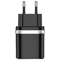 Сетевое зарядное устройство Rival USB QC3.0 2 A/ Черный