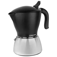 Гейзерная кофеварка Rondell RDS-1304 0.45л / Алюминий, Нержавеющая сталь / Черный