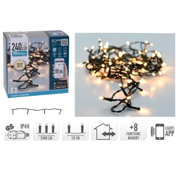 Luminițe decorative Christmas 43469 Fir/ Alb cald photo 1