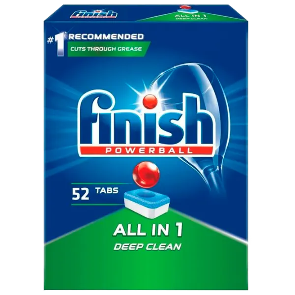 Capsule FINISH All in One 52 tab comprimate / pentru îndepartarea murdăriei photo 1