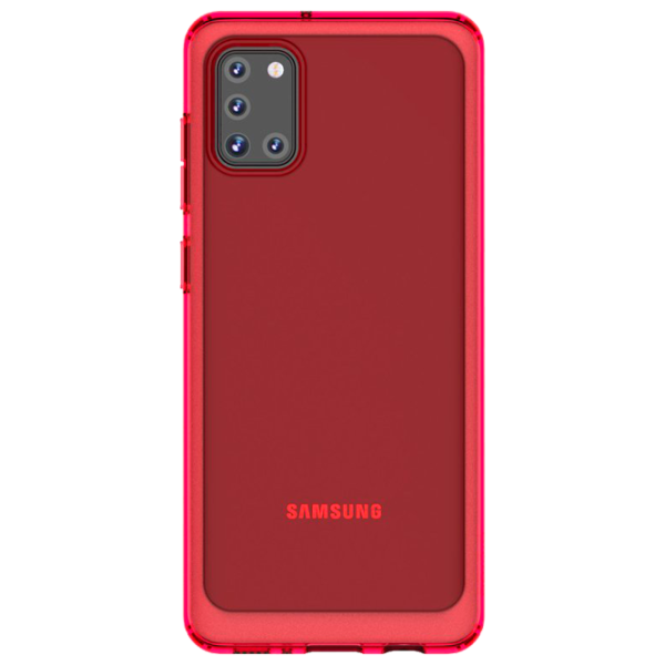 Чехол для смартфона Samsung Galaxy A31 Araree/ Back/ TPU/ Прозрачный Красный photo 1 Чехол для смартфона Samsung Galaxy A31 Araree/ Back/ TPU/ Прозрачный Красный photo 1