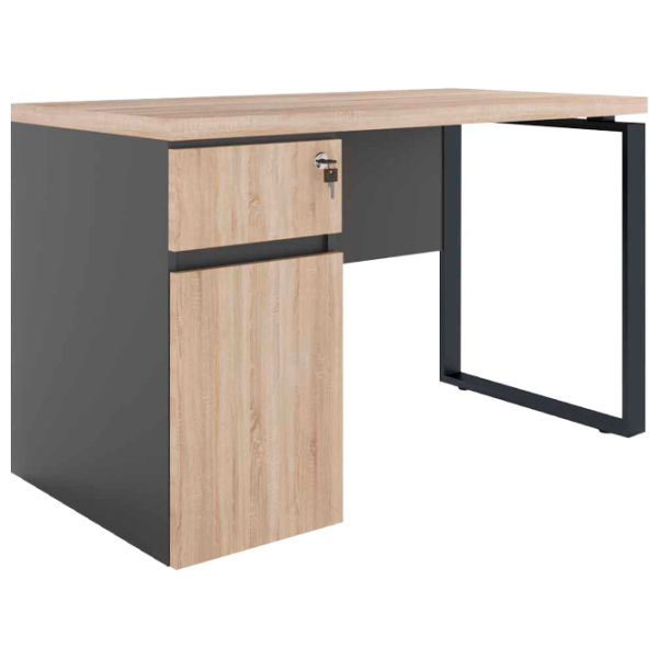 Masă de birou DecoPrim Box incorporat PAL/ Beige photo 1