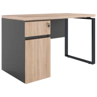 Masă de birou DecoPrim Box incorporat PAL/ Beige