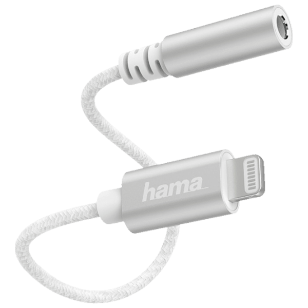 Адаптер 187210 Hama 3.5 mm + Lightning 0.1 м/ Белый photo 1