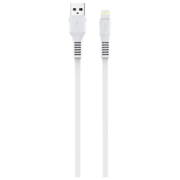 Кабель для телефона 68330 Rival USB Type-A + Lightning 1 м/ Белый photo 1