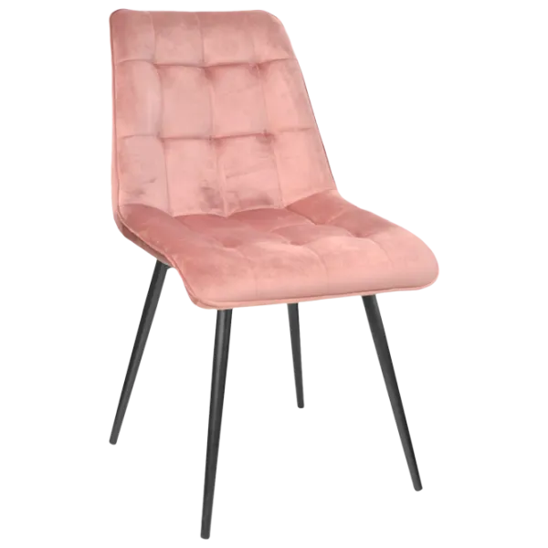 Scaun de bucătărie DecoPrim Capella Stofă/ Pink Black photo 1