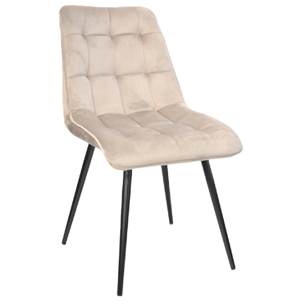 Scaun de bucătărie DecoPrim Capella Stofă/ Beige Black photo 1