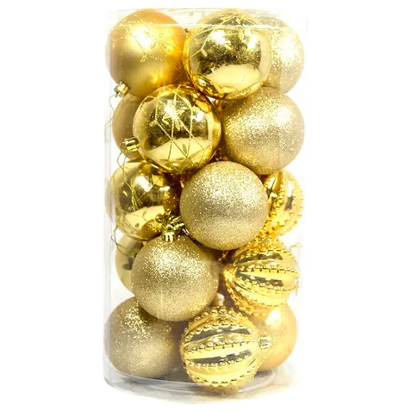 Jucării pentru brad Global Christmas DS4930 8 cm/ Gold photo 1