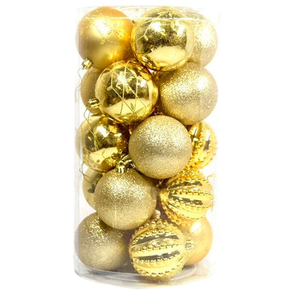 Jucării pentru brad Global Christmas DS4930 8 cm/ Gold photo 1