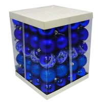 Игрушки для ёлки Global Christmas PC0891 6 см/ Синий